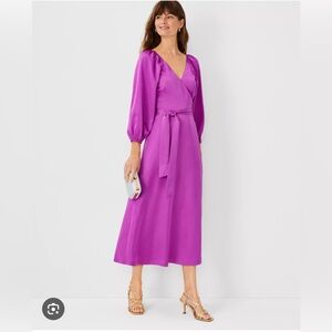 Satin wrap dress